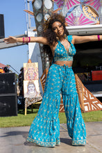 Load image into Gallery viewer, Blue Lotus Sharara Pants Set
