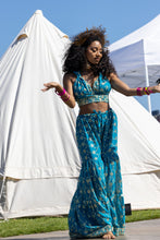 Load image into Gallery viewer, Blue Lotus Sharara Pants Set
