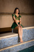 Load image into Gallery viewer, Emerald Dragon Micro Mini Skirt Set
