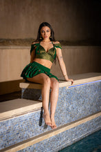 Load image into Gallery viewer, Emerald Dragon Micro Mini Skirt Set
