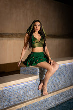 Load image into Gallery viewer, Emerald Dragon Micro Mini Skirt Set
