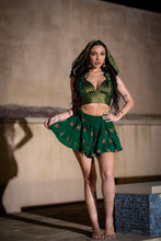 Load image into Gallery viewer, Emerald Dragon Micro Mini Skirt Set
