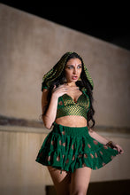 Load image into Gallery viewer, Emerald Dragon Micro Mini Skirt Set
