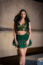 Load image into Gallery viewer, Emerald Dragon Micro Mini Skirt Set
