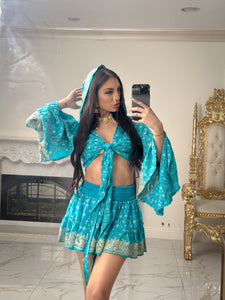 Diamond Skies Micro Mini Skirt Set