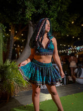 Load image into Gallery viewer, Turquoise Waterfall Micro Mini Skirt Set
