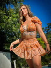 Load image into Gallery viewer, Peach Goddess Micro Mini Skirt Set
