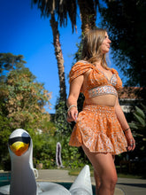 Load image into Gallery viewer, Peach Goddess Micro Mini Skirt Set
