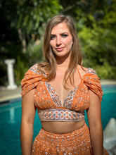 Load image into Gallery viewer, Peach Goddess Micro Mini Skirt Set
