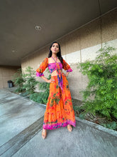 Load image into Gallery viewer, Tropical Mimosa Sharara Pants Set
