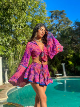 Load image into Gallery viewer, Cosmic Mimosa Micro Mini Skirt Set
