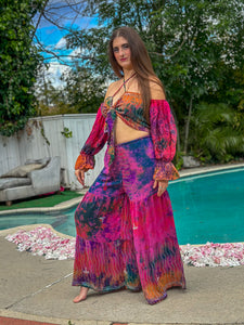 Pink Mimosa Sharara Pants Set