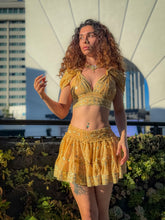 Load image into Gallery viewer, Gold Princess Mini Skirt Set
