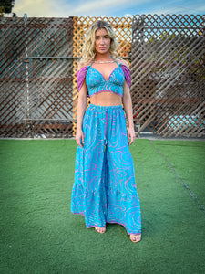 Mermaid Sparkles Sharara Pants Set