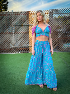 Mermaid Sparkles Sharara Pants Set