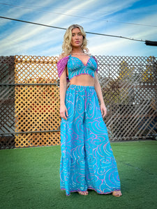 Mermaid Sparkles Sharara Pants Set