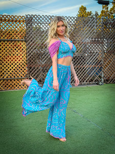 Mermaid Sparkles Sharara Pants Set