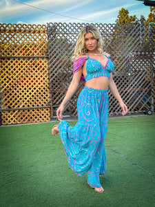 Mermaid Sparkles Sharara Pants Set