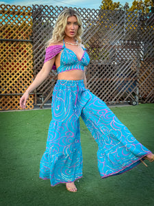 Mermaid Sparkles Sharara Pants Set