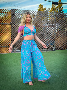 Mermaid Sparkles Sharara Pants Set