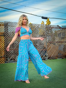 Mermaid Sparkles Sharara Pants Set