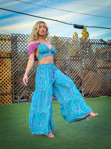 Mermaid Sparkles Sharara Pants Set