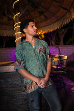 Load image into Gallery viewer, Turquoise Alchemy Button Up Unisex Top
